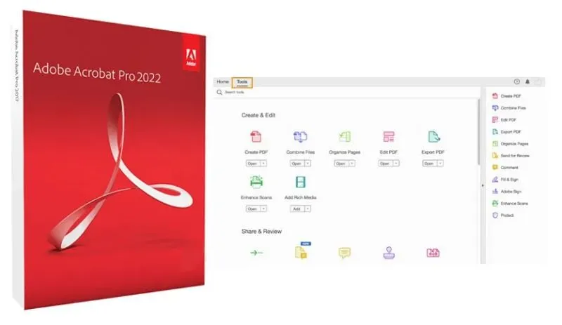 Acrobat là một sản phẩm đăng ký bản quyền của nhà Adobe