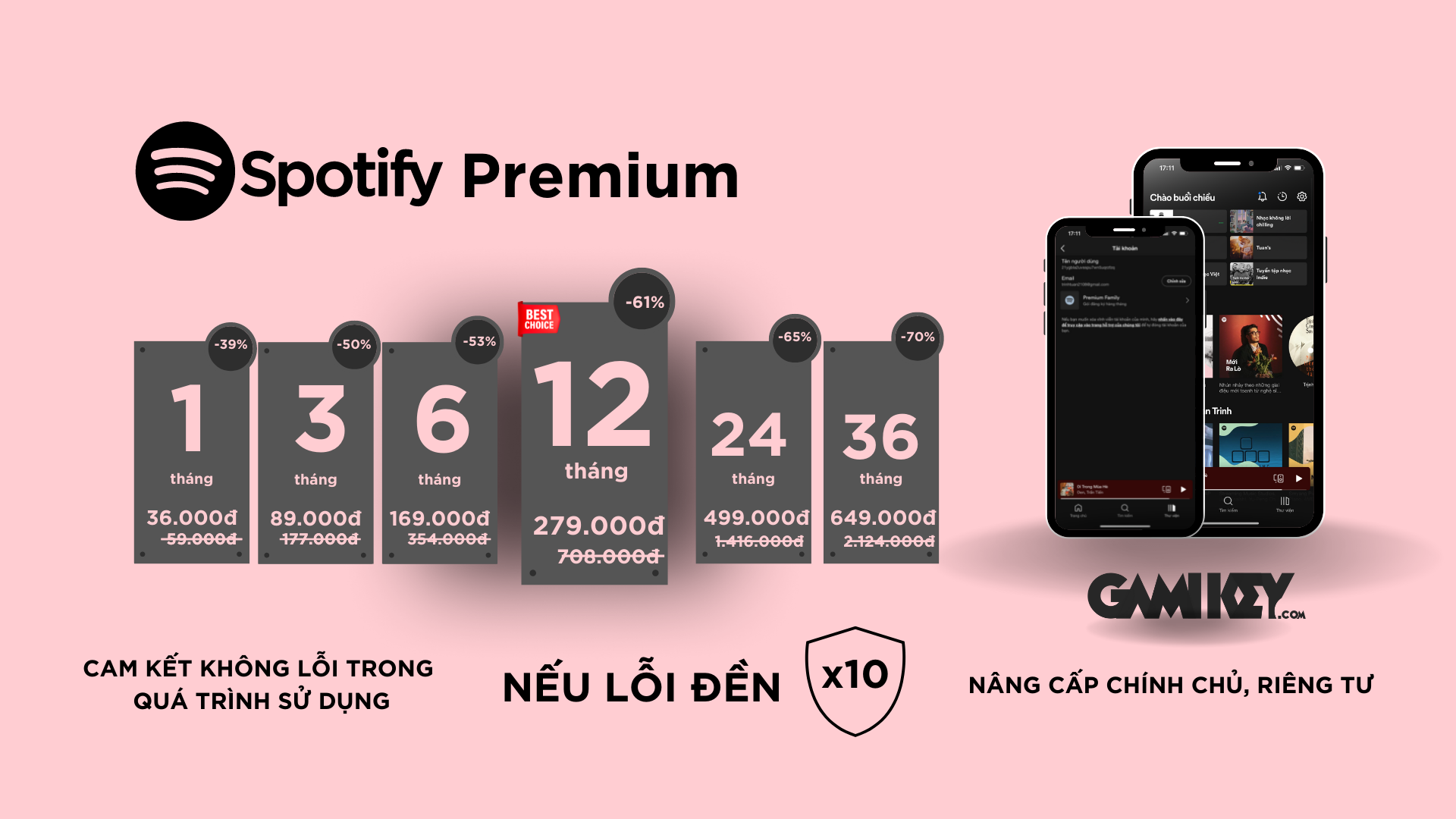 Mua Spotify Premium, Đăng Ký Tk Chính Chủ (Chỉ 36K/Tháng)