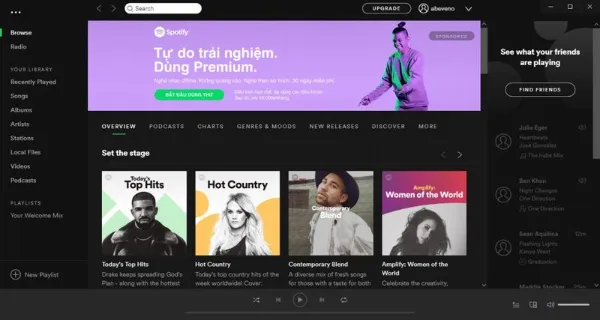 mua tk Spotify 3 1 Không phải lo lắng vì những đoạn quảng cáo giữa chừng gây khó chịu