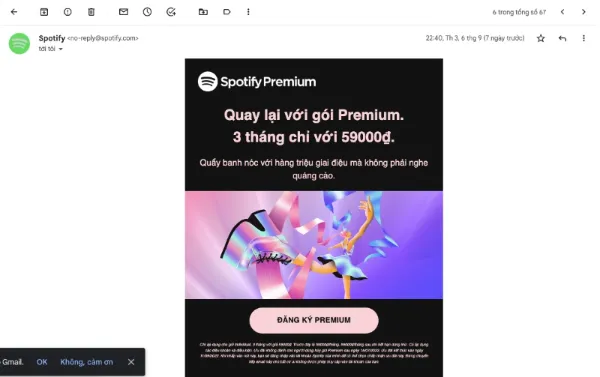 tai khoan spotify 1 nam 3 Premium phiên bản dùng thử