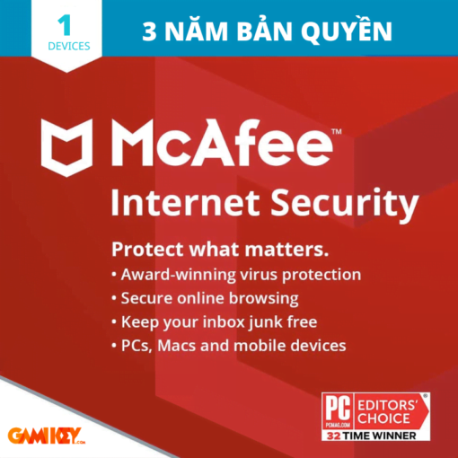 McAfee Internet Security 1 DEVICES 3 YEAR