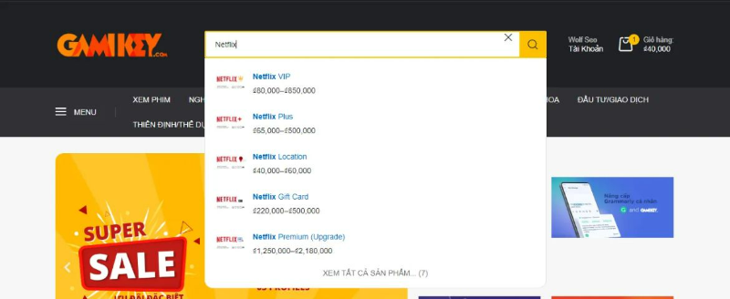 Mua tài khoản Netflix 1 tháng Mua tài khoản Netflix 1 tháng