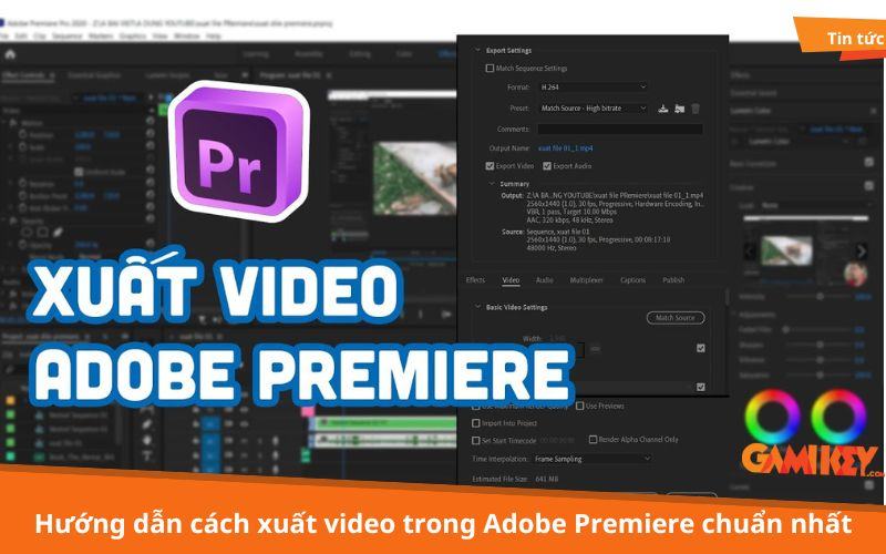 cách xuất video trong Adobe Premiere