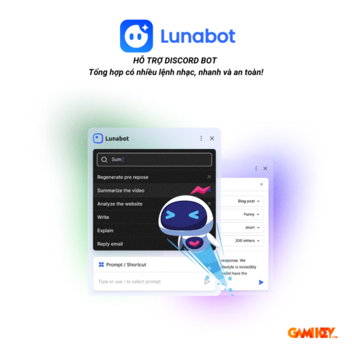 Tài khoản Lunabot sử dụng data Chat GPT 4