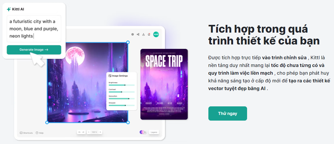 Tính năng tích hợp Kittl AI trong thiết kế cực bá đạo Tính năng tích hợp Kittl AI trong thiết kế cực bá đạo