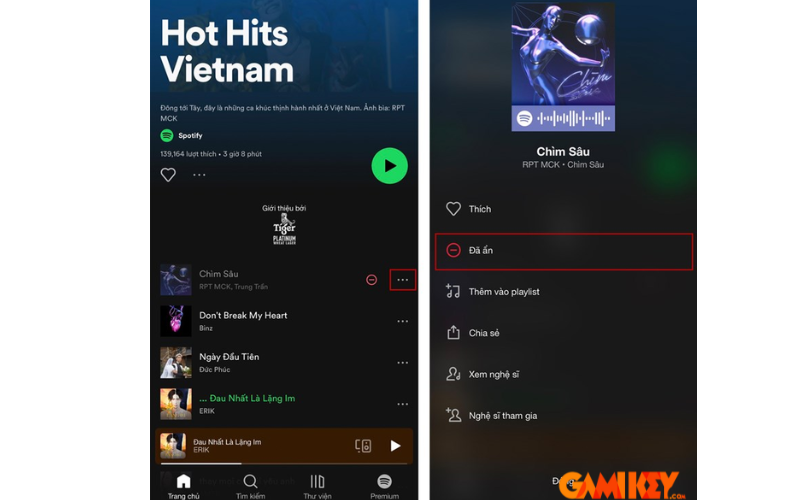 Cách ẩn và bỏ ẩn bài hát trên Spotify