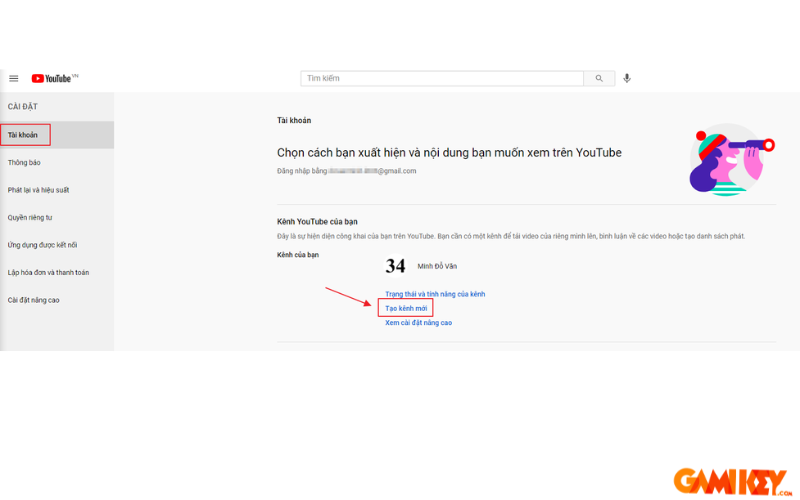 huong dan chuyen kenh youtube tu gmail cu sang gmail moi 2 Hướng dẫn chuyển kênh Youtube từ Gmail cũ sang Gmail mới