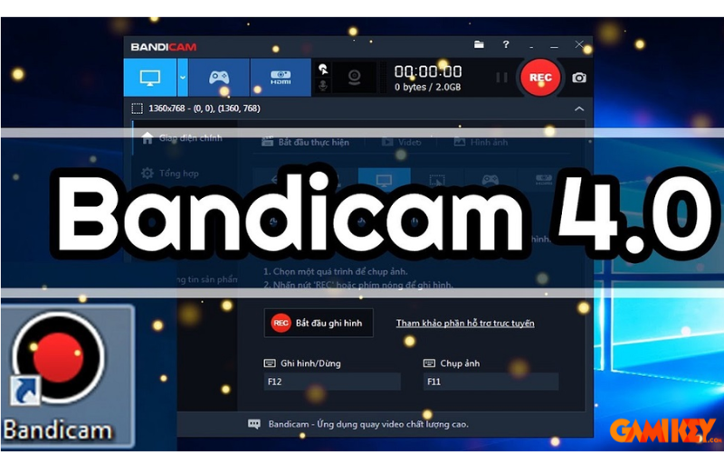 cach quay man hinh window 10 17 Ứng dụng Bandicam