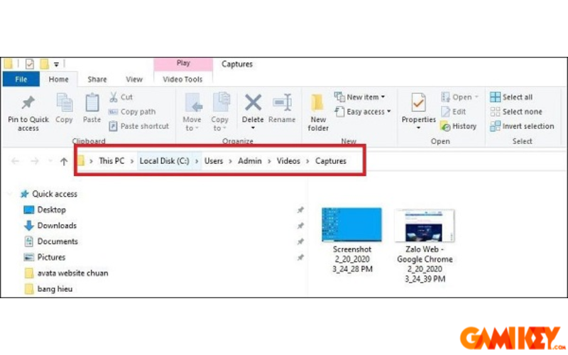 cach quay man hinh window 10 4 Lưu video vào thư mục C:\Users\Admin\Videos\Captures