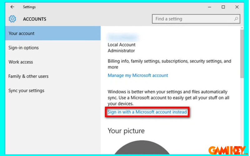 cach update windows 11 15 Chọn vào Sign in with a Microsoft Account Instead