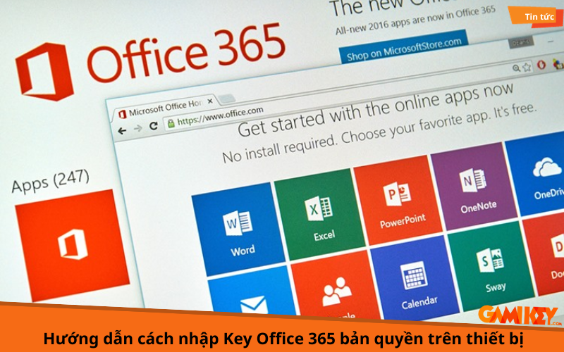 cách nhập key office 365