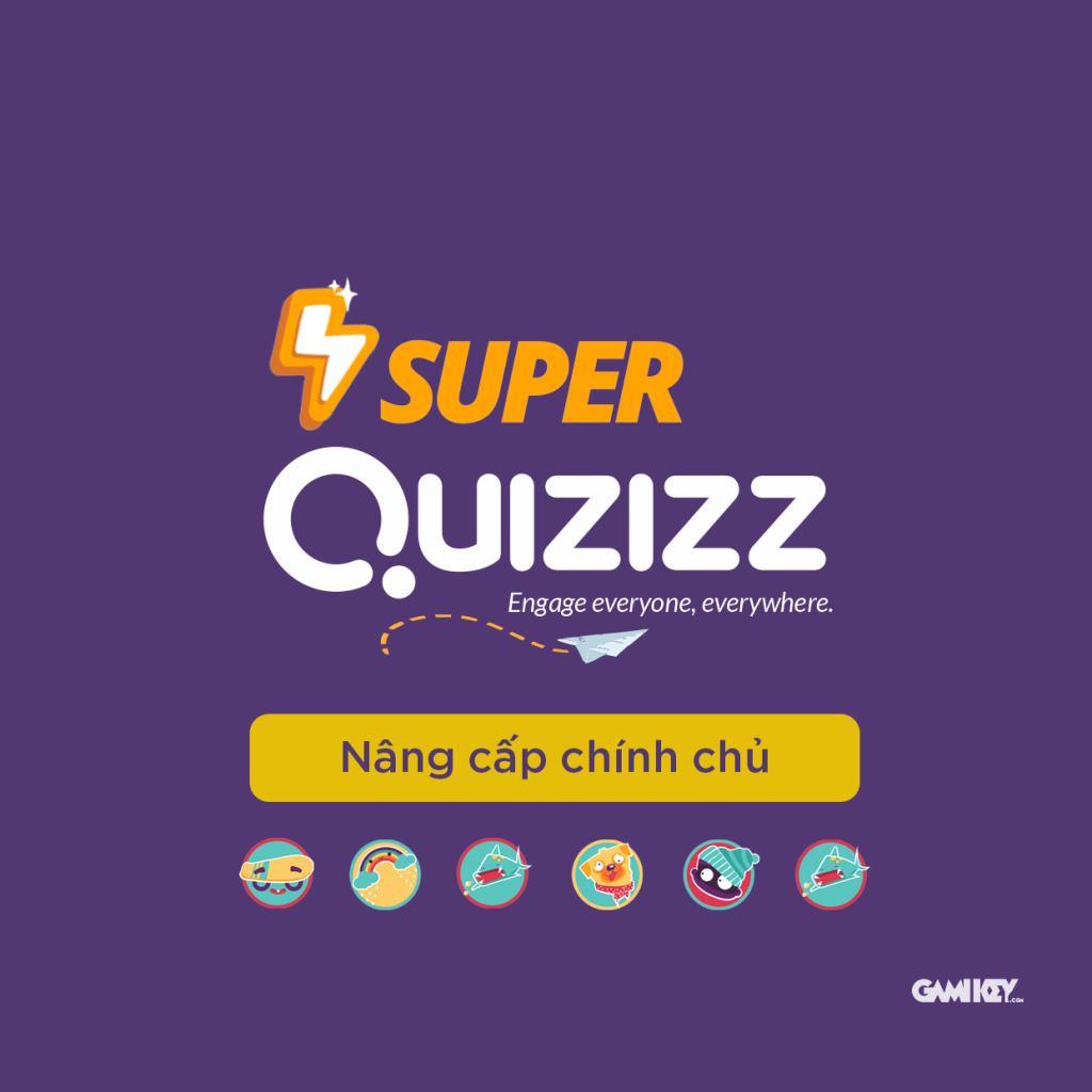 Nâng cấp tài khoản Quizizz Super 12 tháng