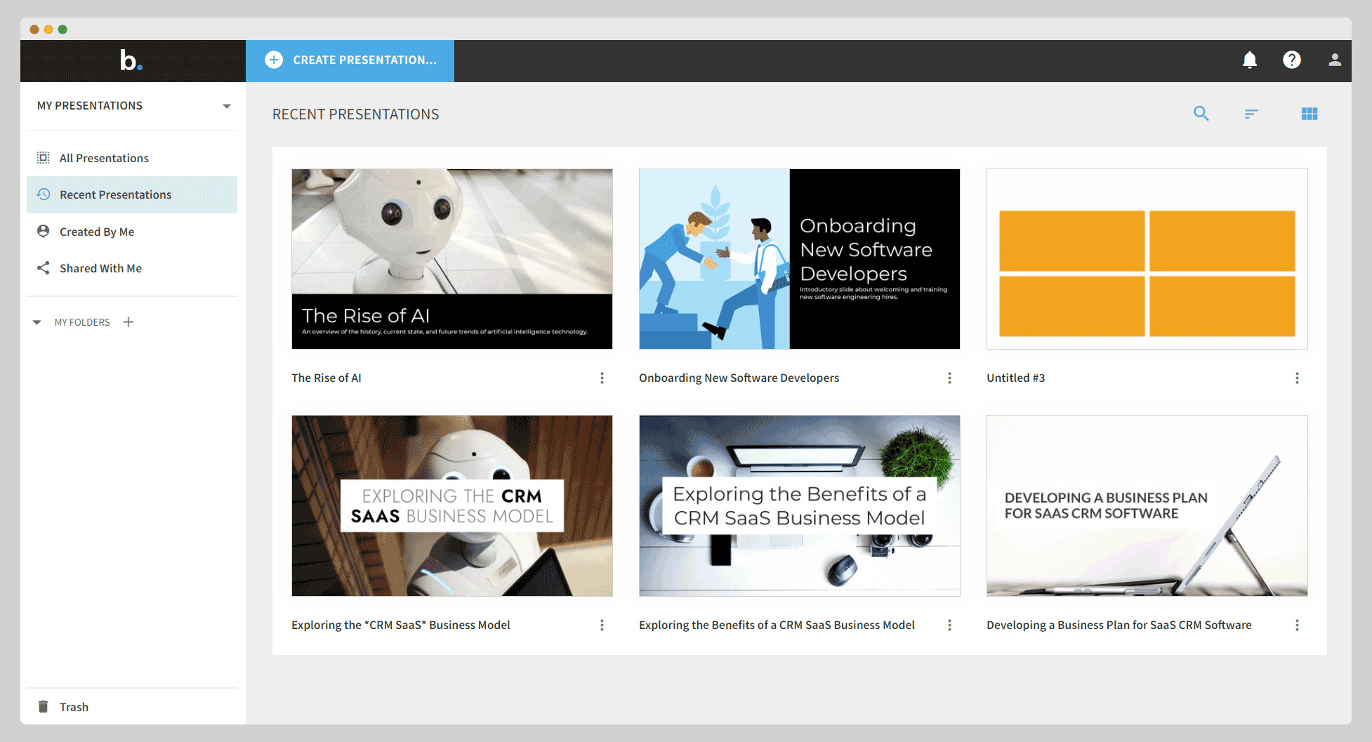 Beautiful AI nhiều mẫu slide sẵn
