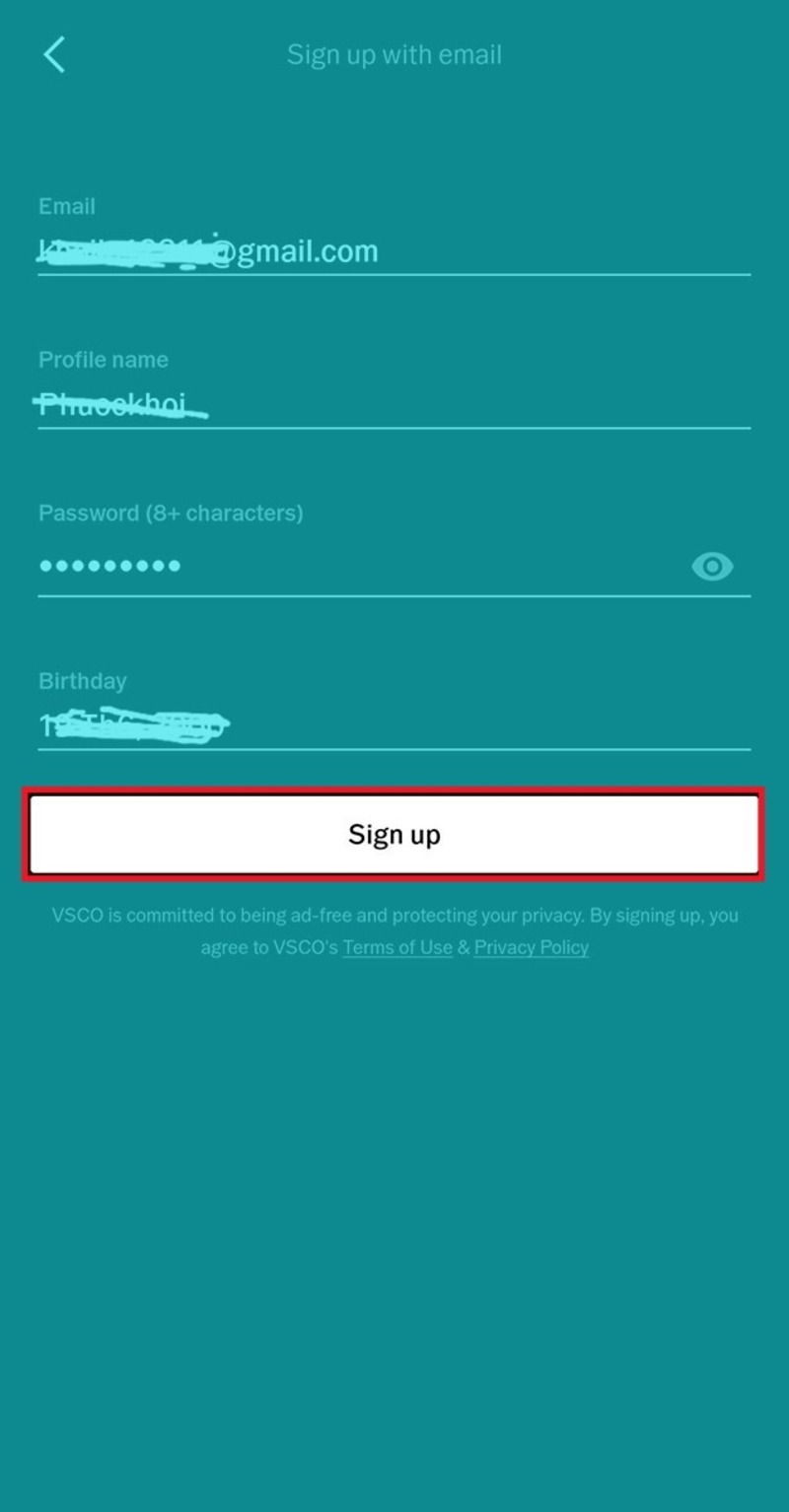 cách đăng nhập tài khoản VSCO