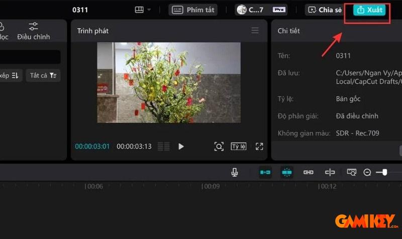 Cách cắt video trên capcut