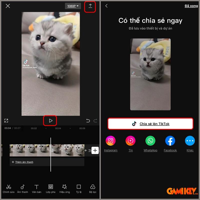 cách cắt video trên capcut