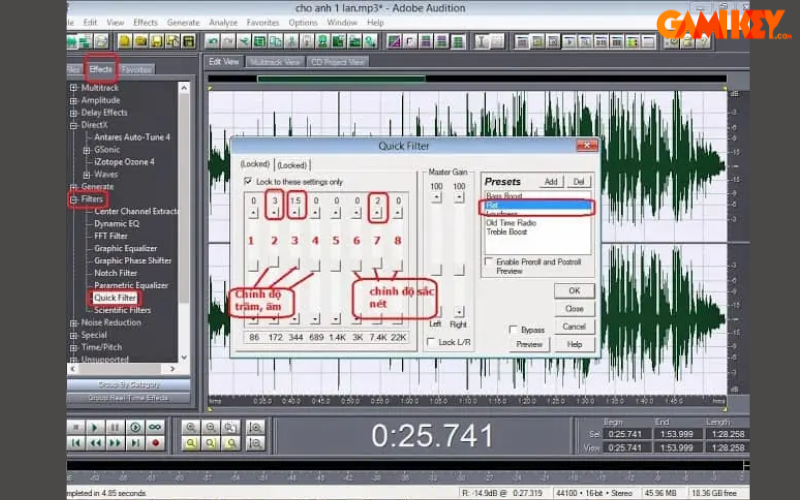 cách chèn nhạc vào Adobe Audition