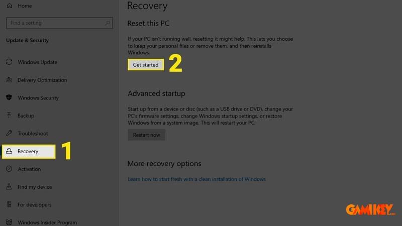 Cách Reset Windows 10