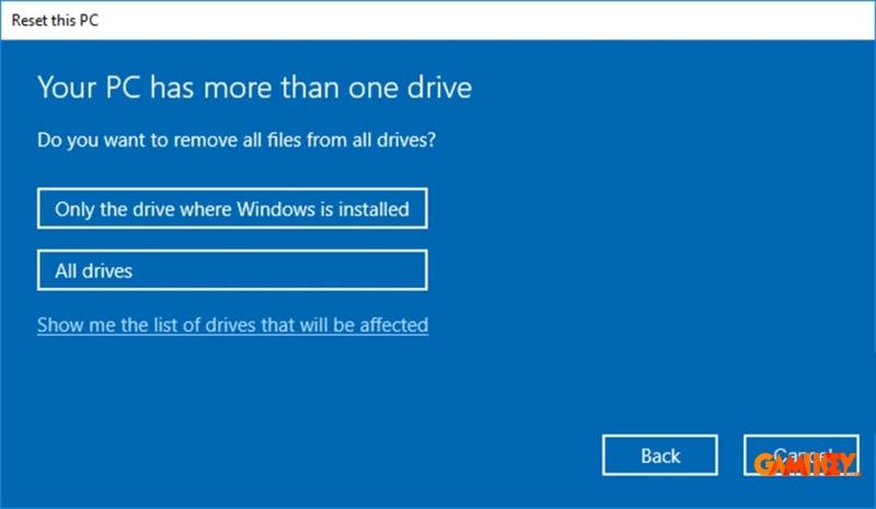 Cách Reset Windows 10
