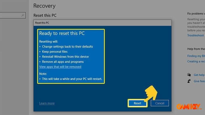 Cách Reset Windows 10