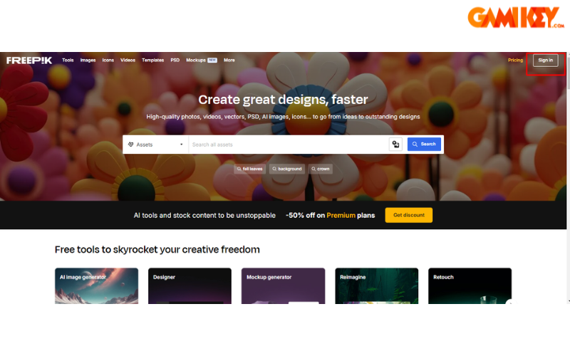 cách tải Premium trên Freepik