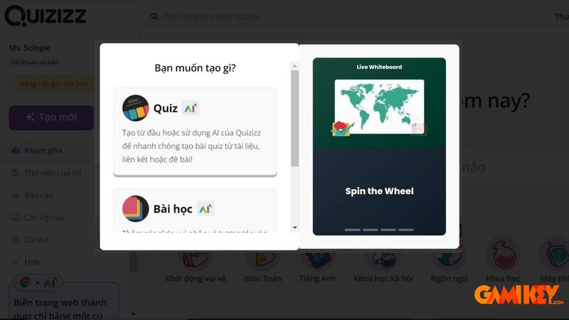 Cách tạo Quizizz
