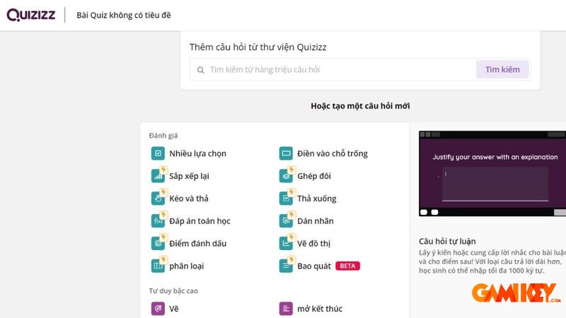 Cách tạo Quizizz