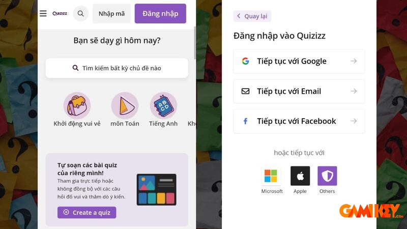 Cách tạo Quizizz