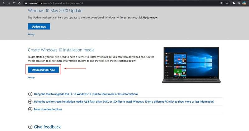Cách update windows 10
