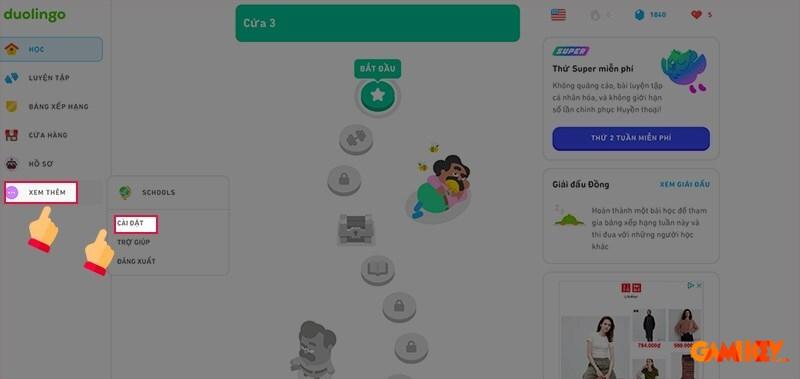 cách xóa tài khoản duolingo