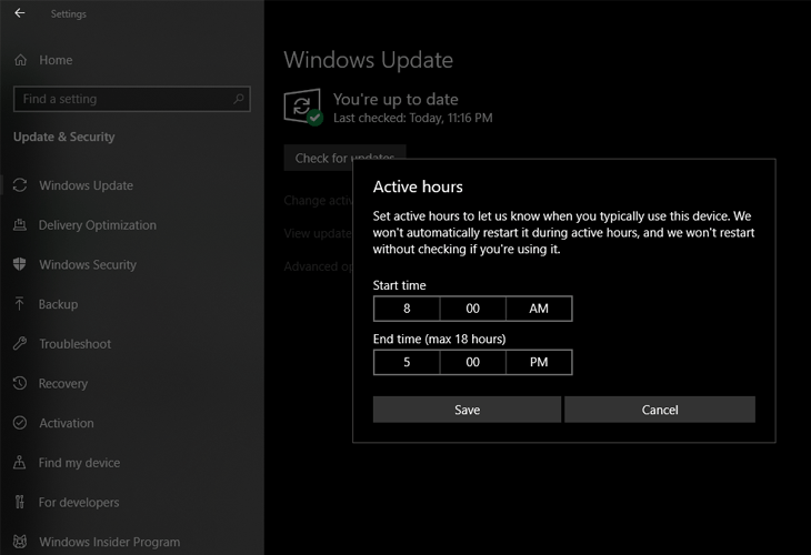 cách bật window update