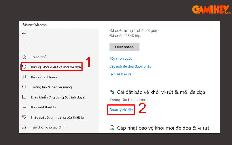 cách bật windows defender