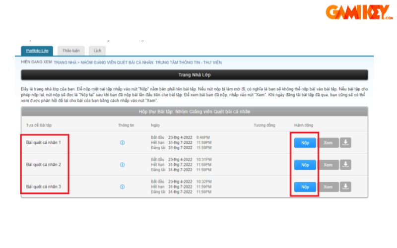 cách nộp bài trên turnitin