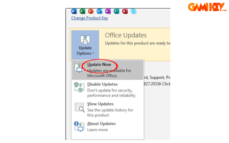 cách cập nhật Office 2016