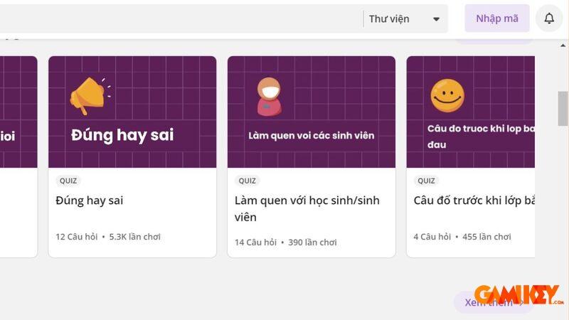 Hướng dẫn sử dụng Quizizz