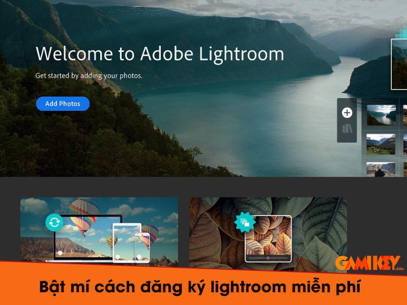 cách đăng nhập lightroom