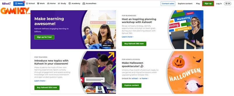 Cách tạo game trên Kahoot