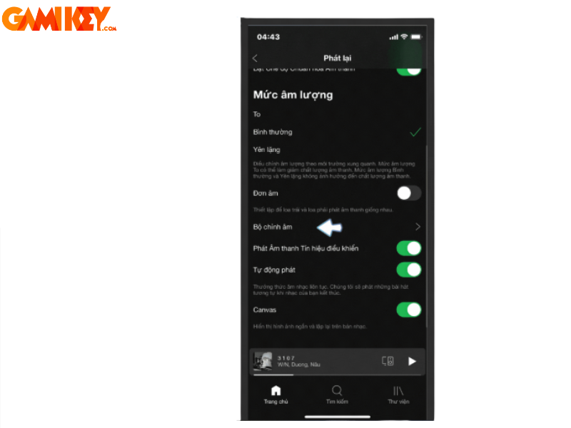 bộ chỉnh âm Spotify