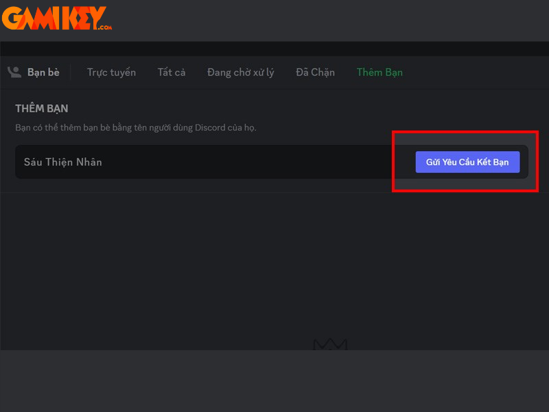 cách kết bạn trên Discord