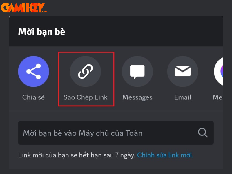 cách lấy link discord