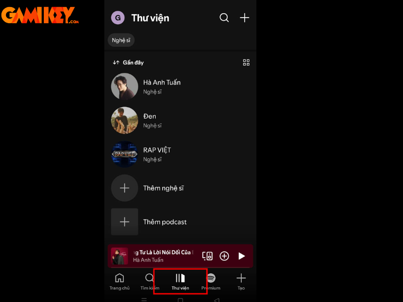 cách xóa bài hát trên Spotify