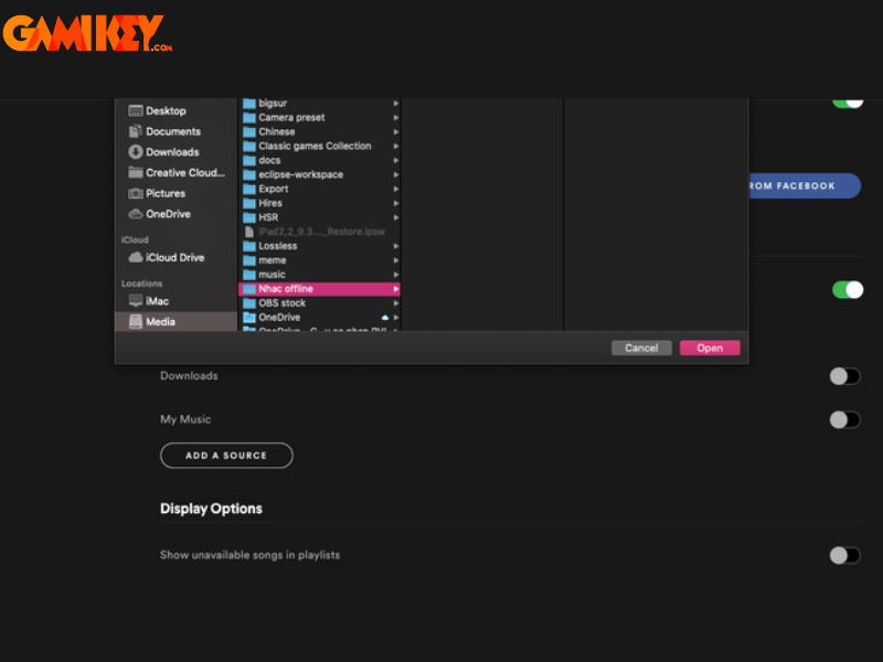 đồng bộ nhạc Spotify