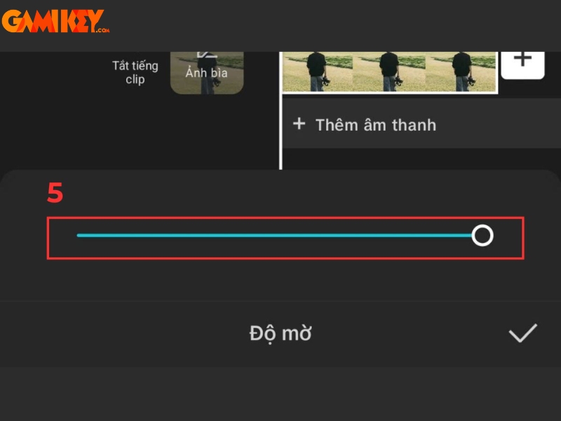 cách giảm Opacity trong Capcut