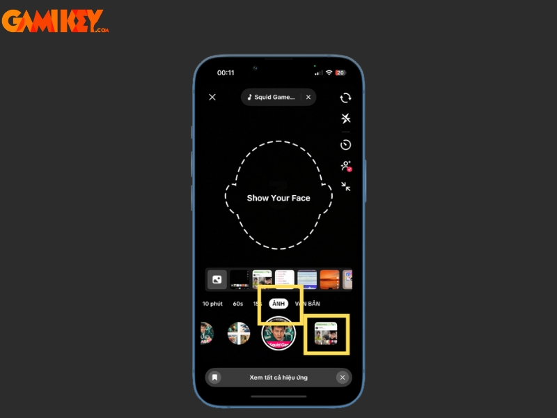 cách tạo ảnh Squid Game 3 bằng filter trên TikTok