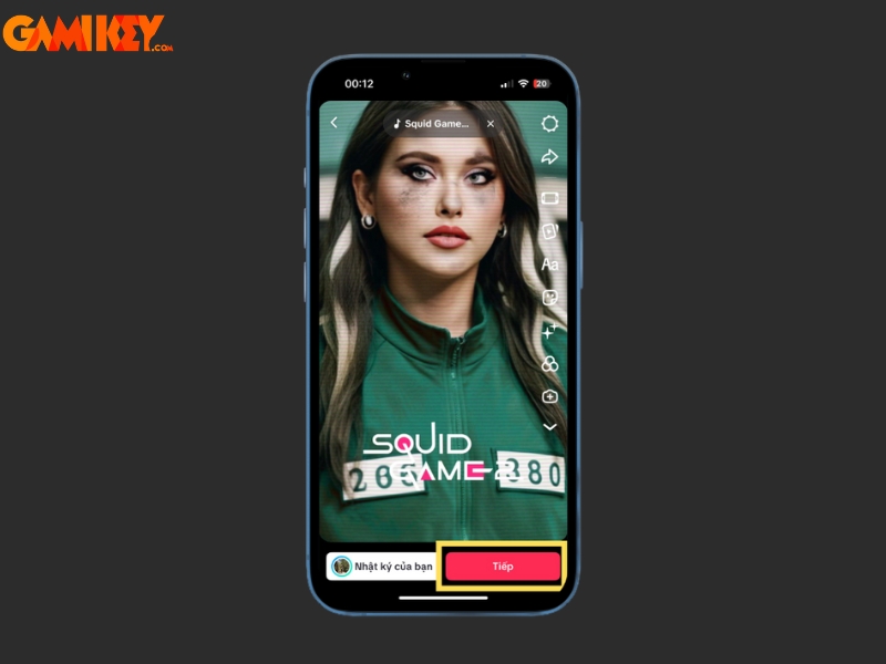 cách tạo ảnh Squid Game 3 bằng filter trên TikTok