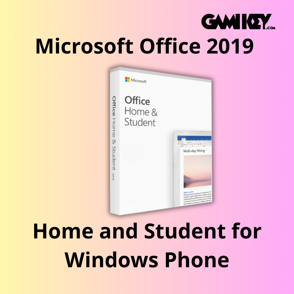 Microsoft Office 2019 Home and Student for Windows Phone