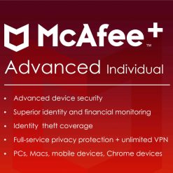 Key Kích Hoạt McAfee+ Advanced Individual Security 2025 EU (1 Năm / 1 Thiết Bị)